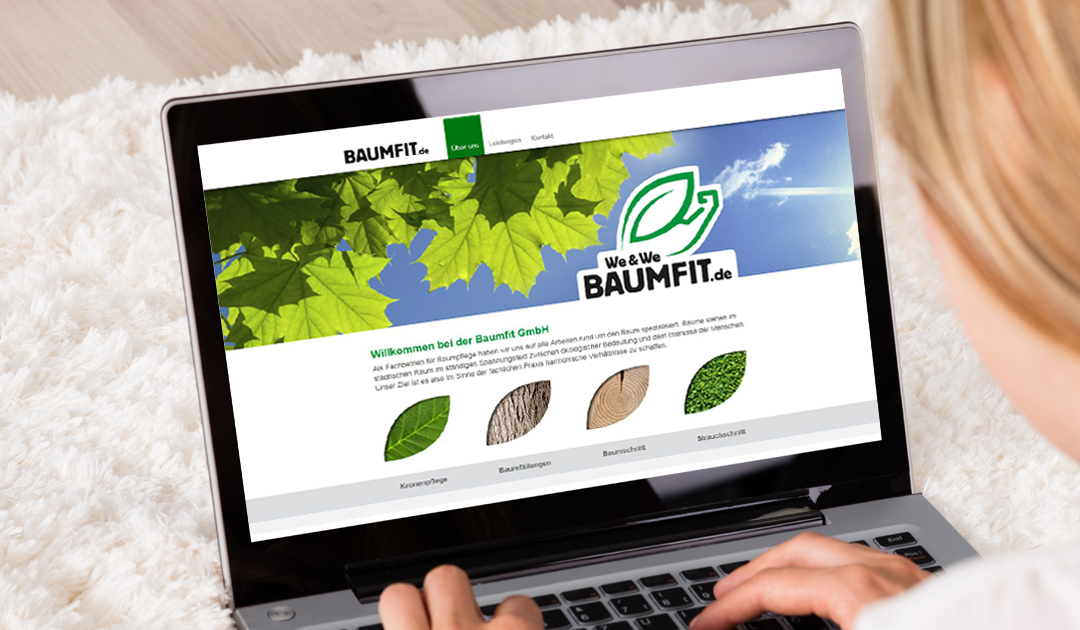 Baumfit Website Werbung