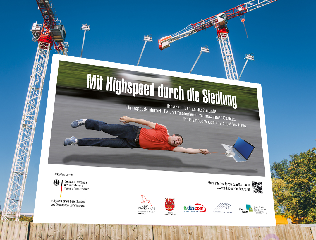 Baustellenschild Werbung