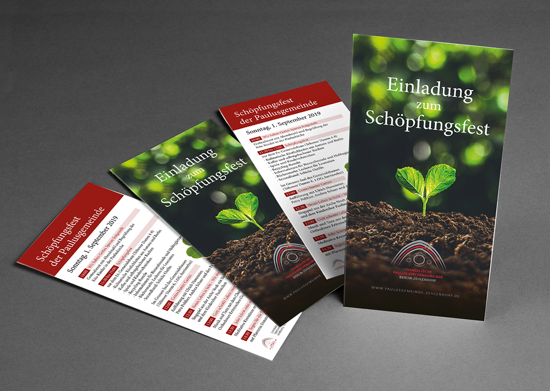 Flyer Werbung für Kirche